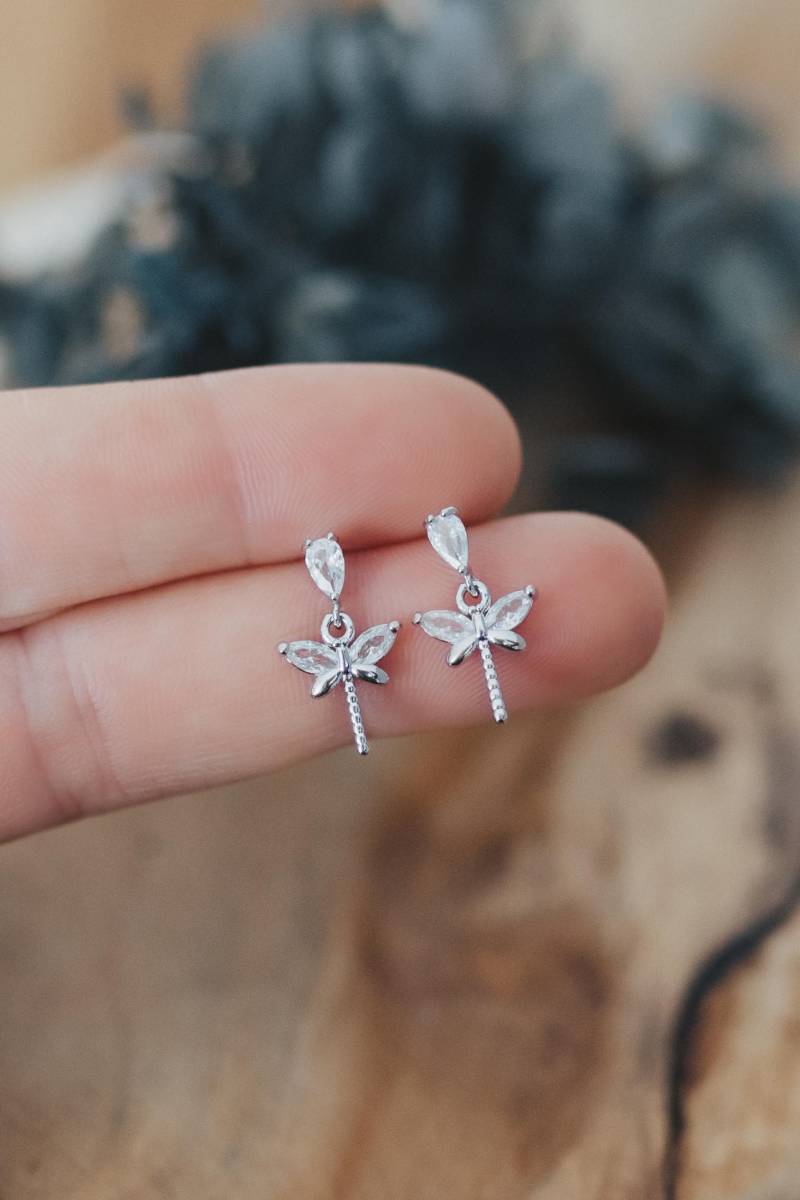 Ohrstecker Libelle Silber von GoldmiezeShop