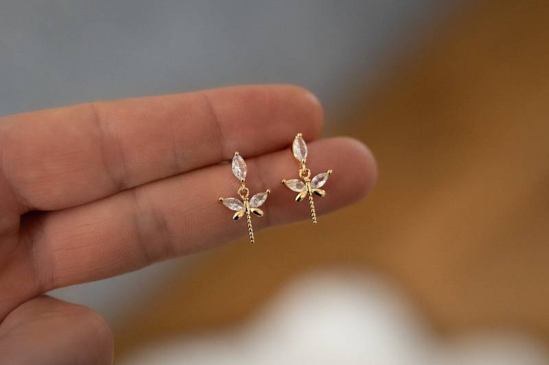 Ohrstecker Libelle von GoldmiezeShop