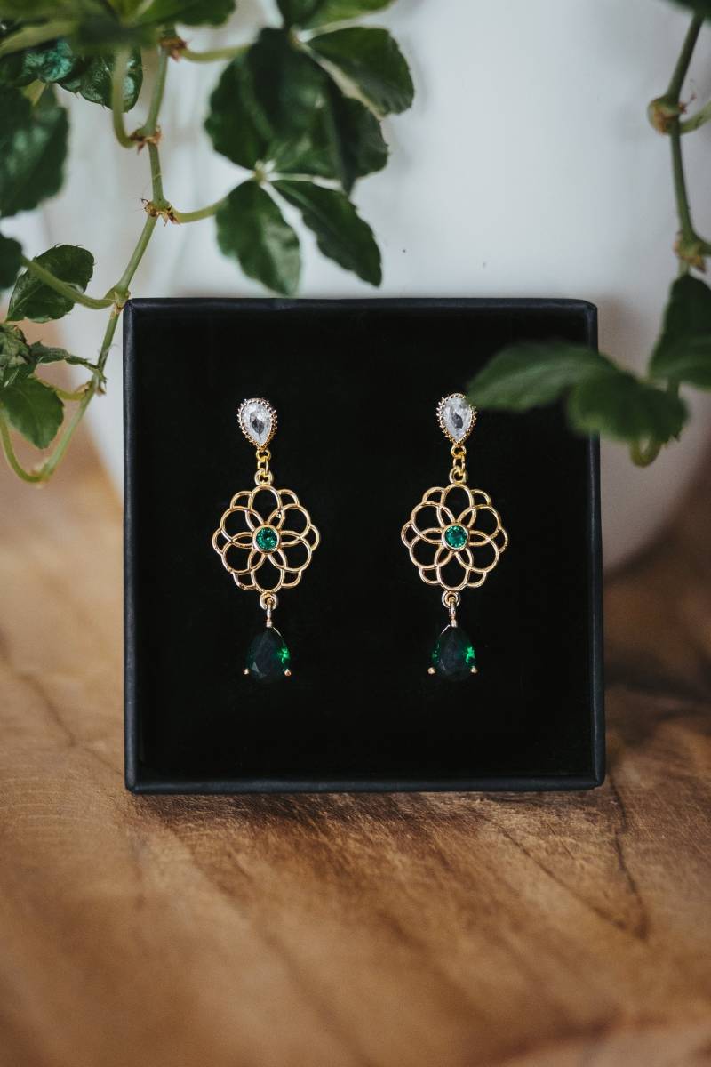 Ohrstecker Smaragdgrün Groß von GoldmiezeShop