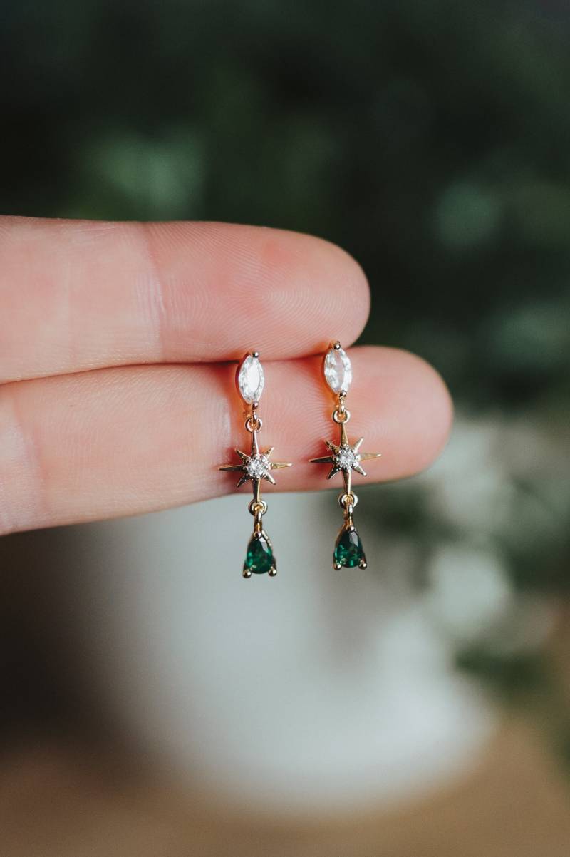 Ohrstecker Smaragdgrün von GoldmiezeShop