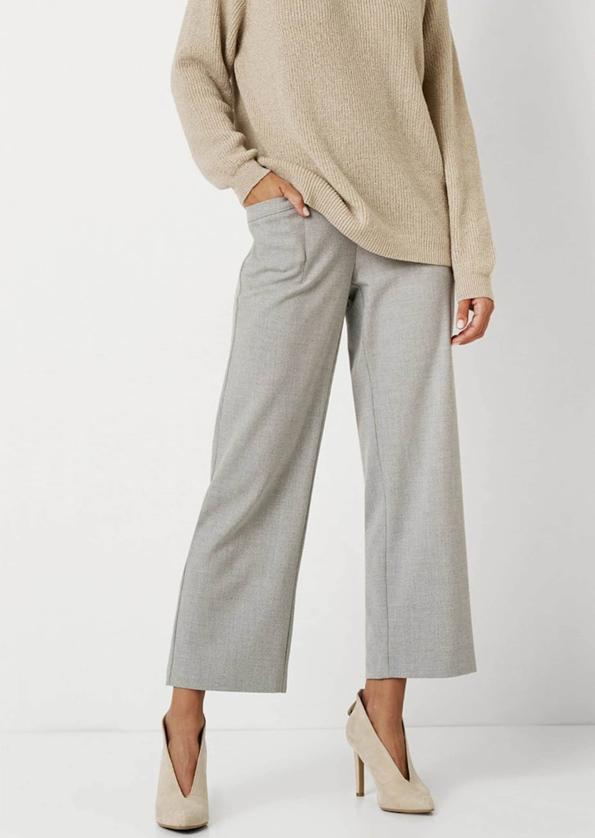 7/8-Hose "Sue" mit weitem Bein - grau - Gr. 48 von Goldner Fashion von Goldner Fashion