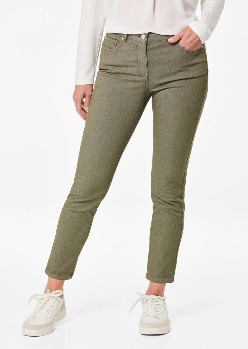 7/8-Jeans BELLA in Super-Stretch-Qualität - khaki - Gr. 275 von Goldner Fashion von Goldner Fashion