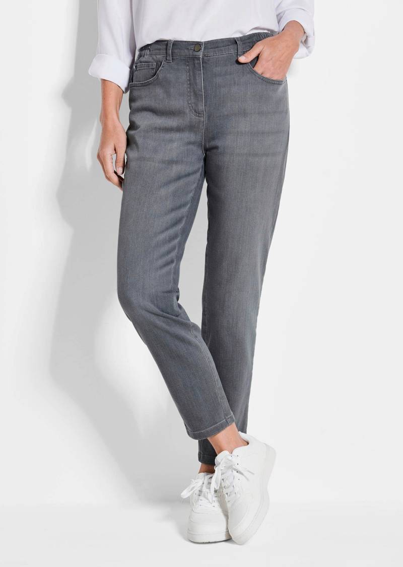 7/8-Jeans BELLA mit Strasssteinen - grau - Gr. 235 von Goldner Fashion von Goldner Fashion