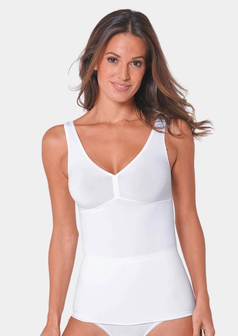 BH-Hemd mit gemoldeten Cups - weiß - Gr. 36/38 von Goldner Fashion von Goldner Fashion