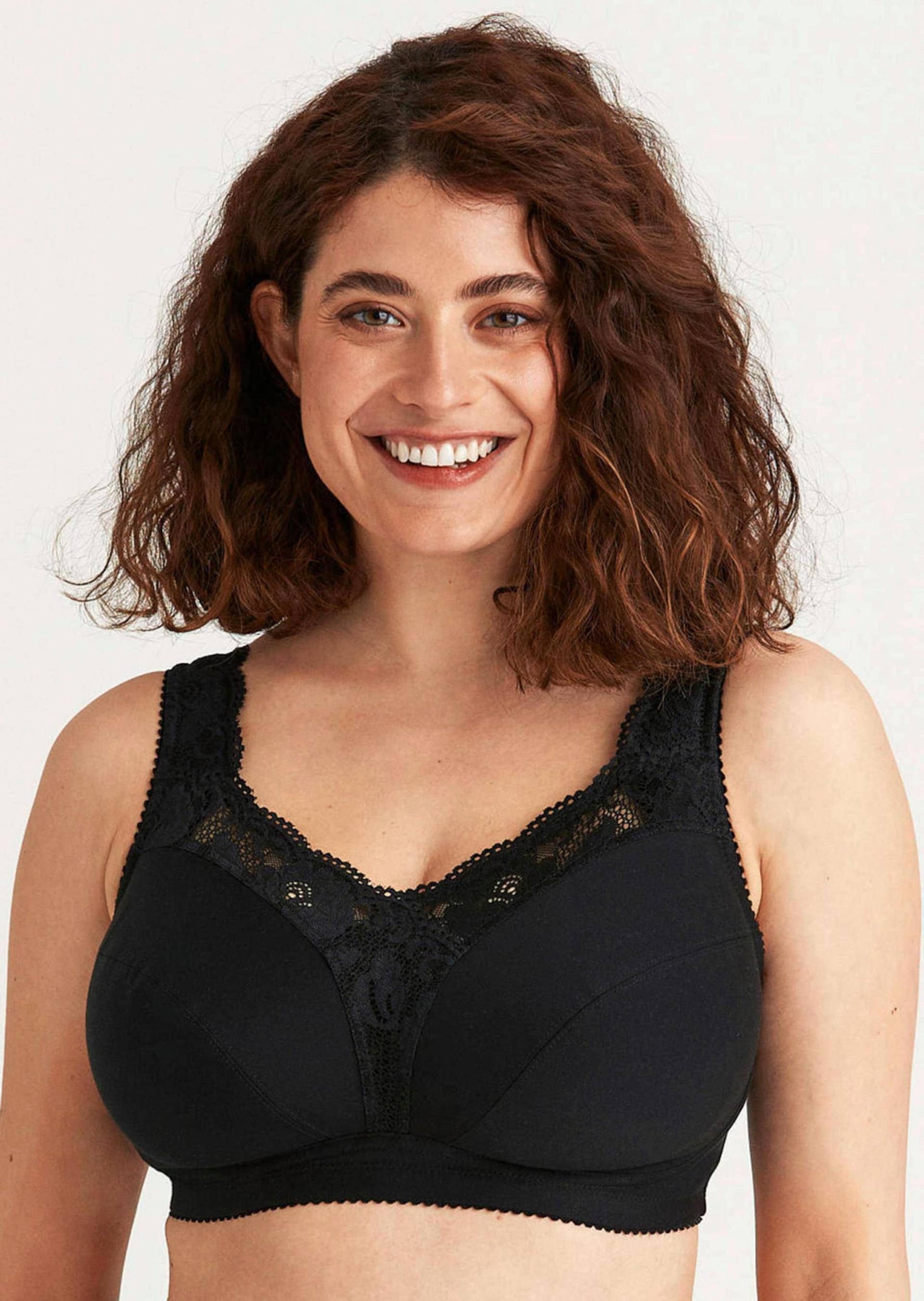 BH ohne Bügel mit verstärkten Cups - schwarz - Gr. 85 D von Goldner Fashion von Goldner Fashion