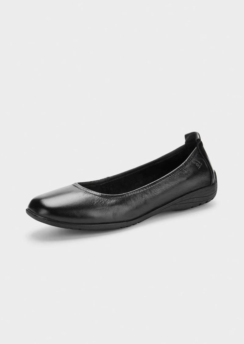 Ballerina aus echtem Leder - schwarz - Gr. 41 von Goldner Fashion von Goldner Fashion