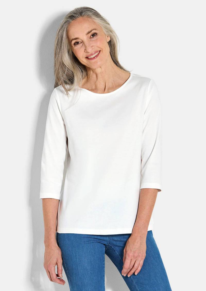 Basic-Shirt aus Interlock-Jersey - cremeweiß - Gr. 50 von Goldner Fashion von Goldner Fashion