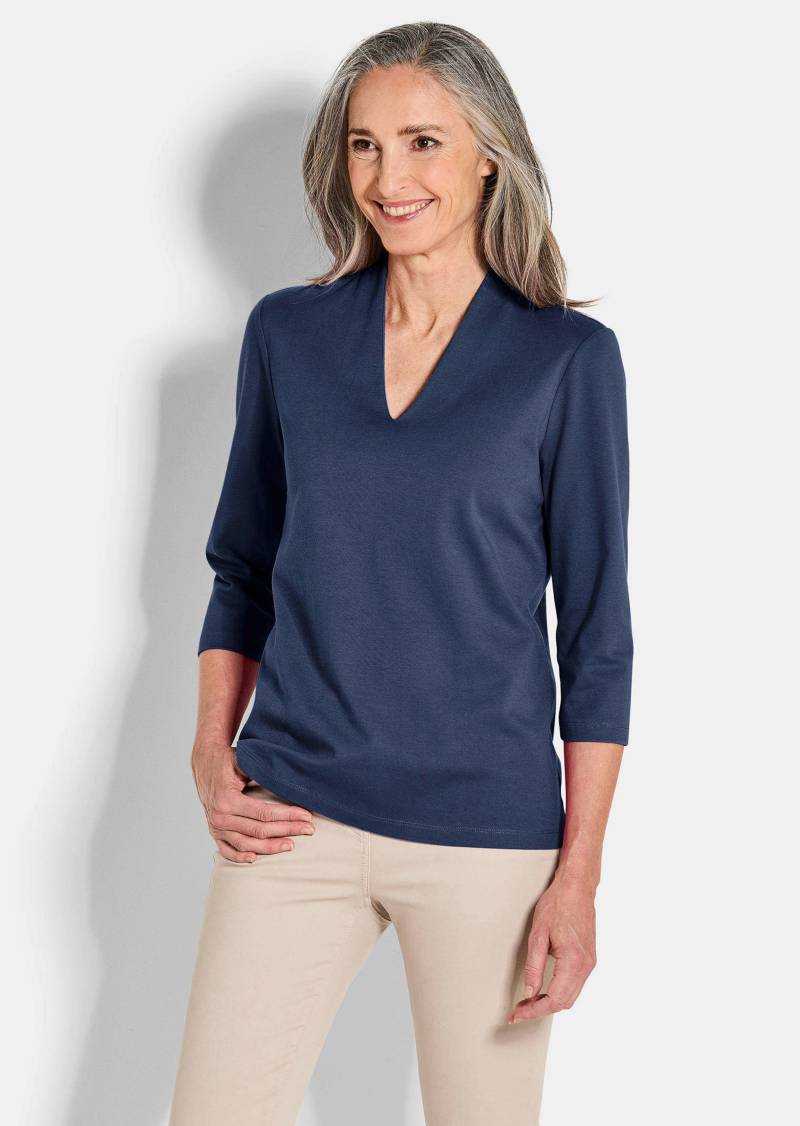 Basic-Shirt aus Interlock-Jersey - marine - Gr. 40 von Goldner Fashion von Goldner Fashion