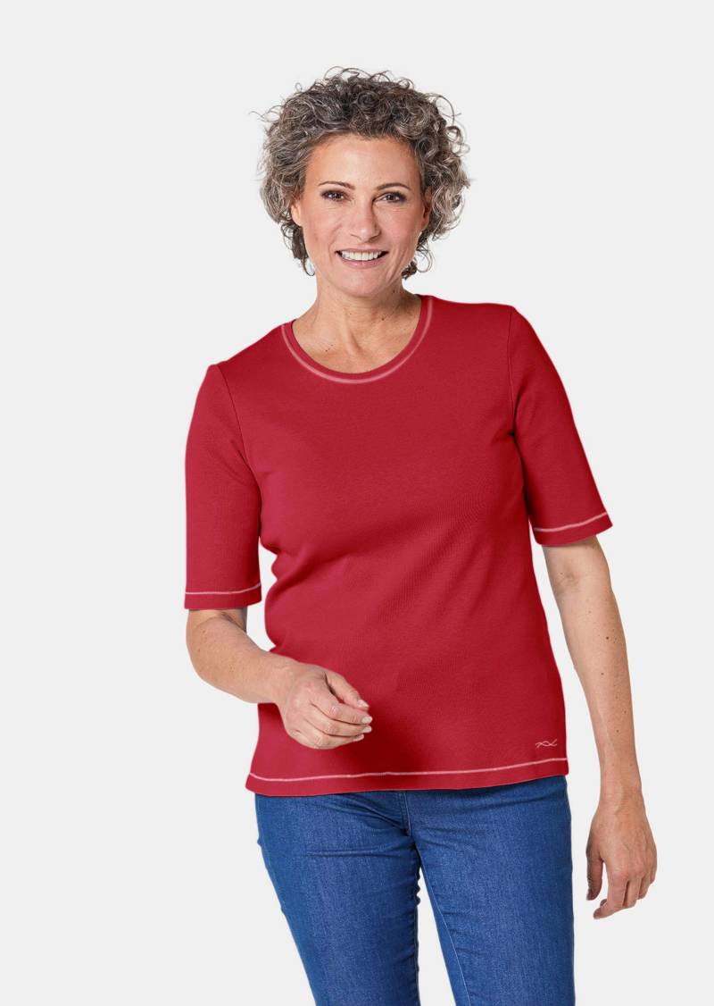 Basic T-Shirt aus reiner Baumwolle - rot - Gr. 38 von Goldner Fashion von Goldner Fashion