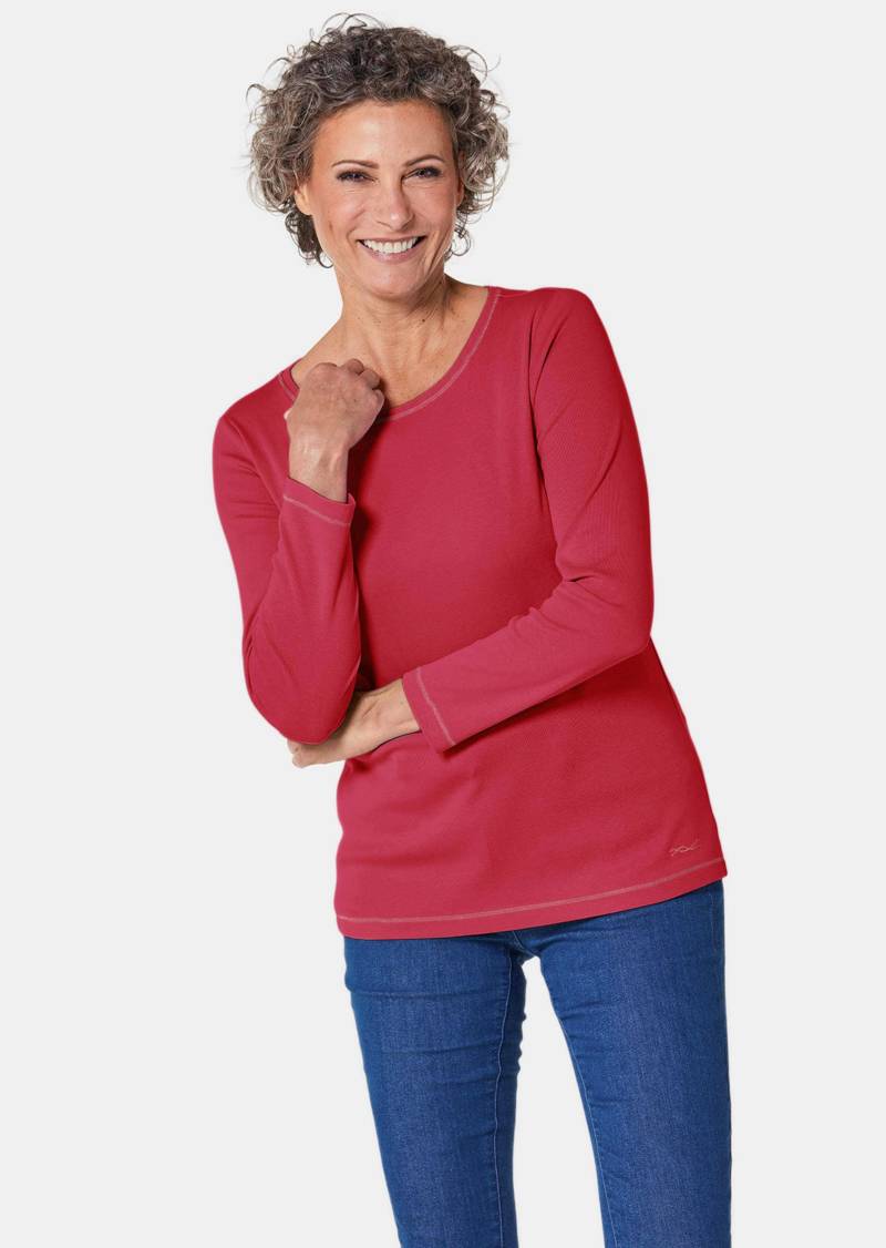 Basic T-Shirt aus reiner Baumwolle - rot - Gr. 42 von Goldner Fashion von Goldner Fashion