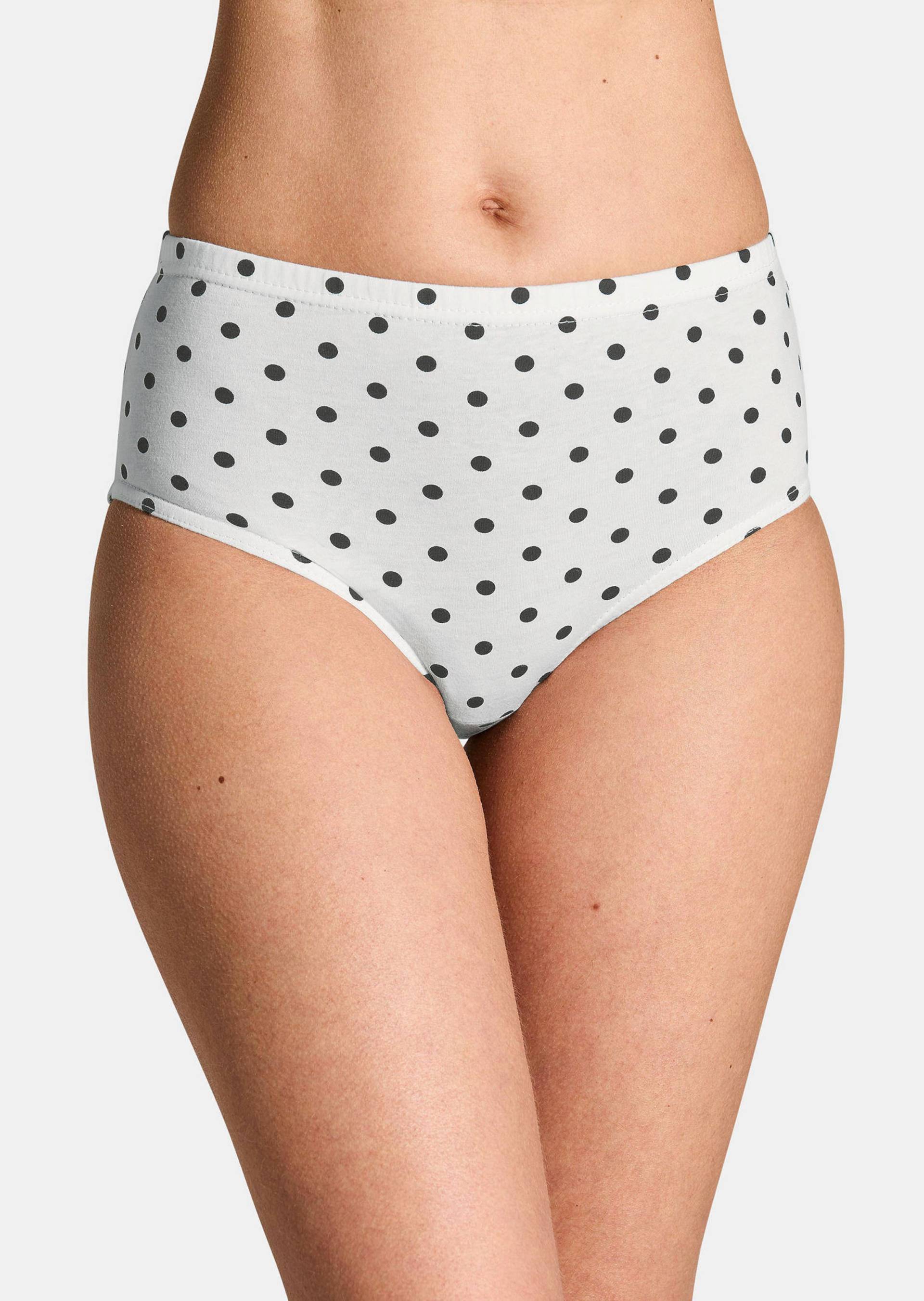 Baumwoll-Taillenslip im Mehrfachpack - weiß / marine - Gr. 36 von Goldner Fashion von Goldner Fashion