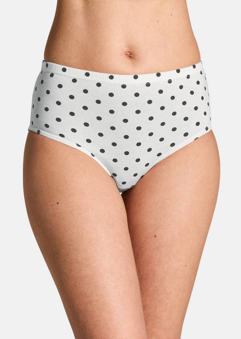Baumwoll-Taillenslip im Mehrfachpack - weiß / marine - Gr. 36 von Goldner Fashion von Goldner Fashion