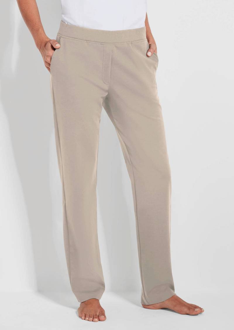 Bequeme Freizeithose mit Schlupfbund und Taschen - stein - Gr. 40 von Goldner Fashion von Goldner Fashion