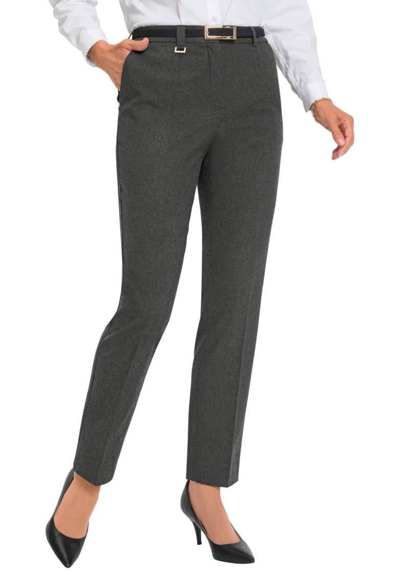 Bequeme Hose LOUISA mit Bügelfalte - anthrazit - Gr. 215 von Goldner Fashion von Goldner Fashion