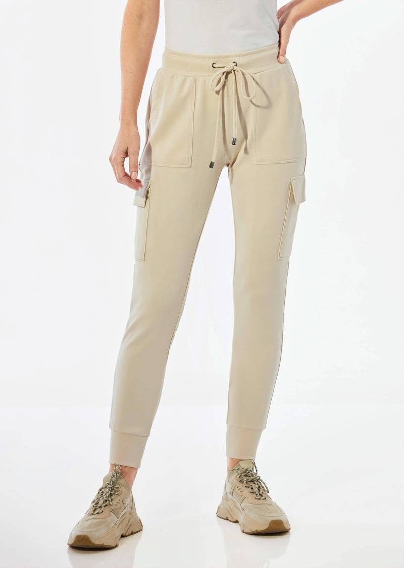 Bequeme Jogginghose mit schmalem Bein - cremeweiß - Gr. S von Goldner Fashion von Goldner Fashion