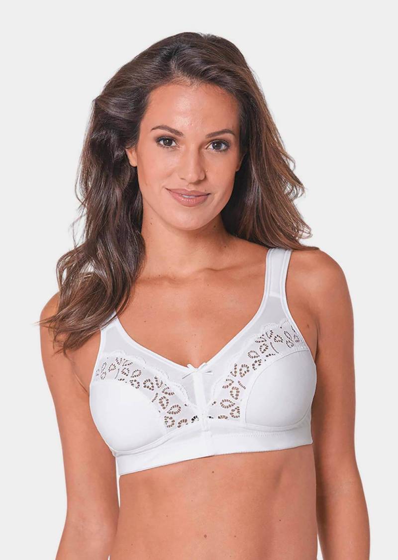 Bequemer Soft-BH aus Baumwolle - weiß - Gr. 90 C von Goldner Fashion von Goldner Fashion