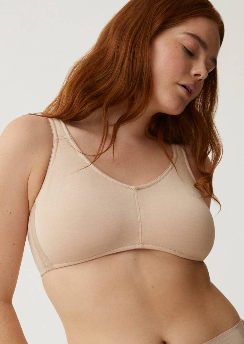 Bequemer Soft-BH mit hohem Ausschnitt - caramel - Gr. 80 C von Goldner Fashion von Goldner Fashion