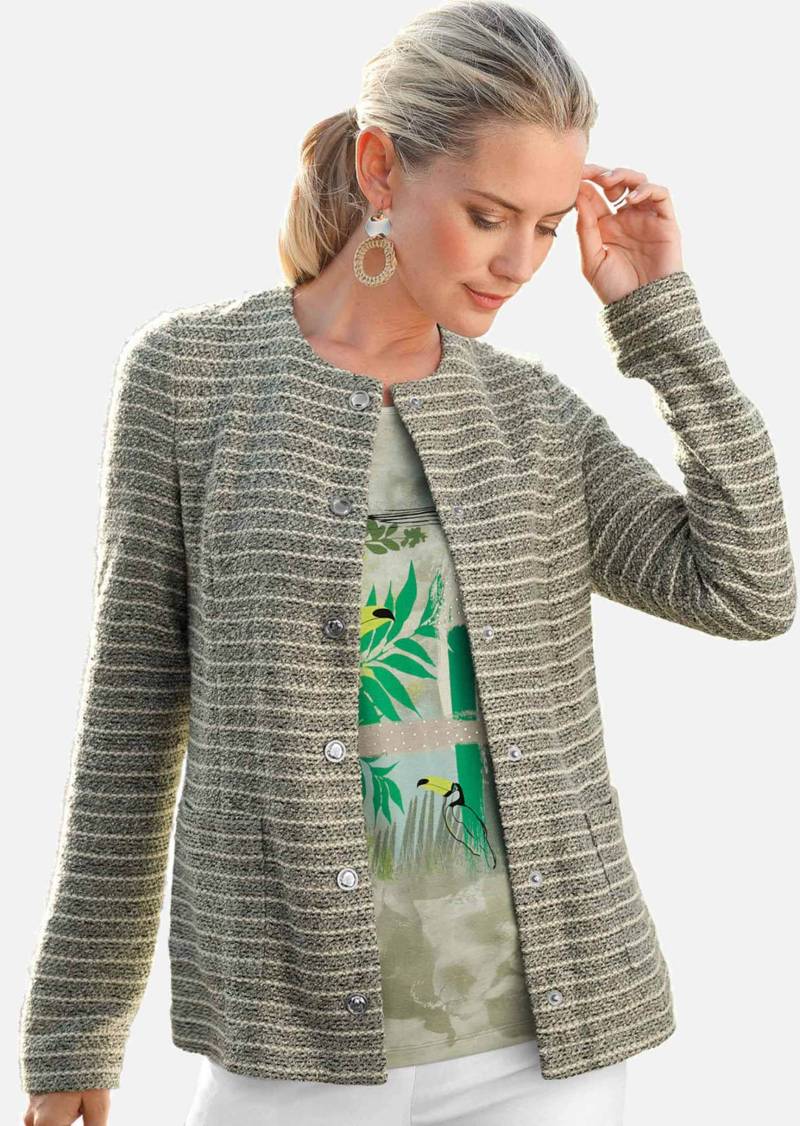 Blazer (Typ Indoorjacke) - graugrün - Gr. 46 von Goldner Fashion von Goldner Fashion