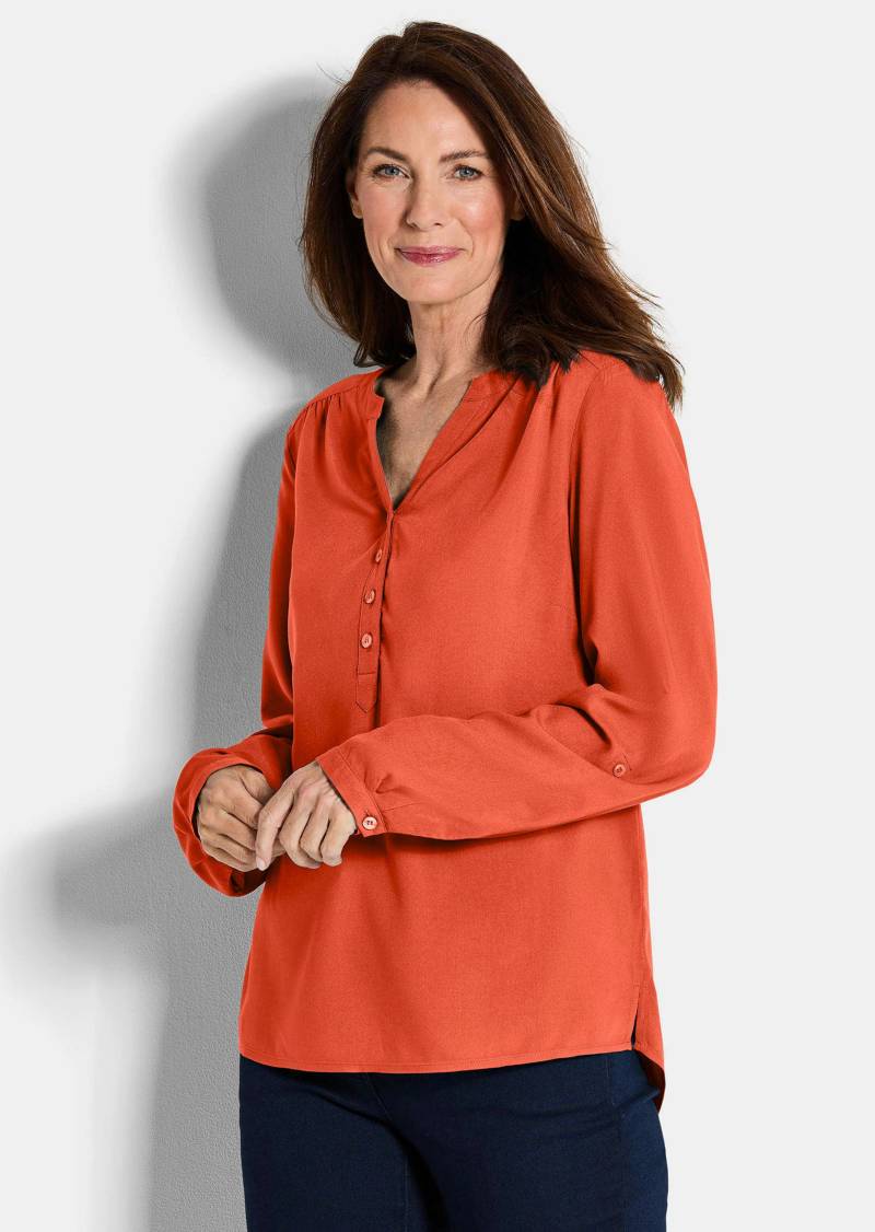 Bluse aus reiner Viskose - terrakotta - Gr. 24 von Goldner Fashion von Goldner Fashion