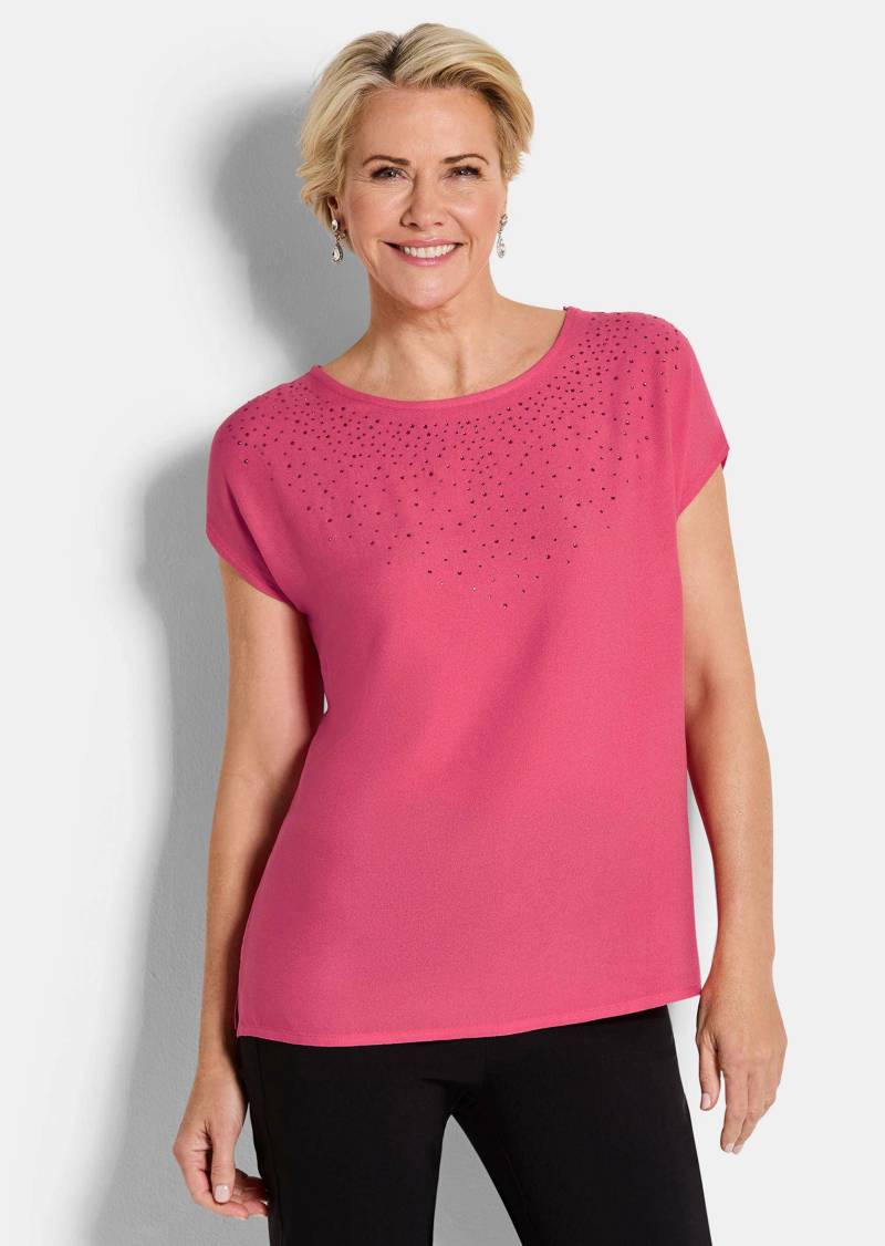 Bluse mit Glitzersteinen - rosé - Gr. 23 von Goldner Fashion von Goldner Fashion