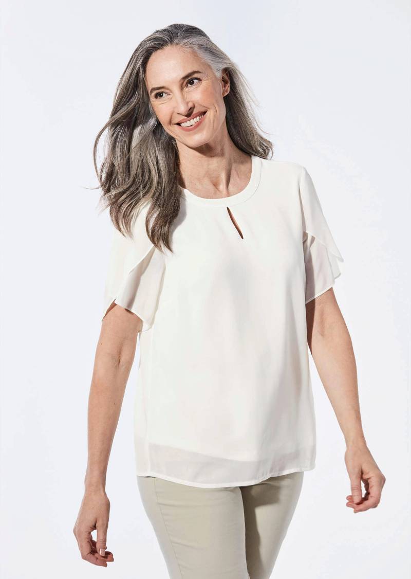 Bluse mit aufregender Ärmellösung - cremeweiß - Gr. 48 von Goldner Fashion von Goldner Fashion