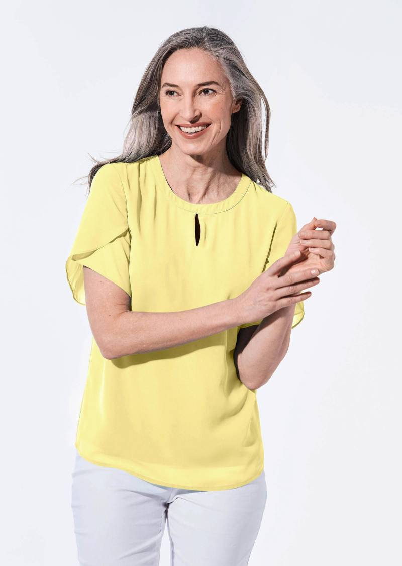Bluse mit aufregender Ärmellösung - gelb - Gr. 24 von Goldner Fashion von Goldner Fashion