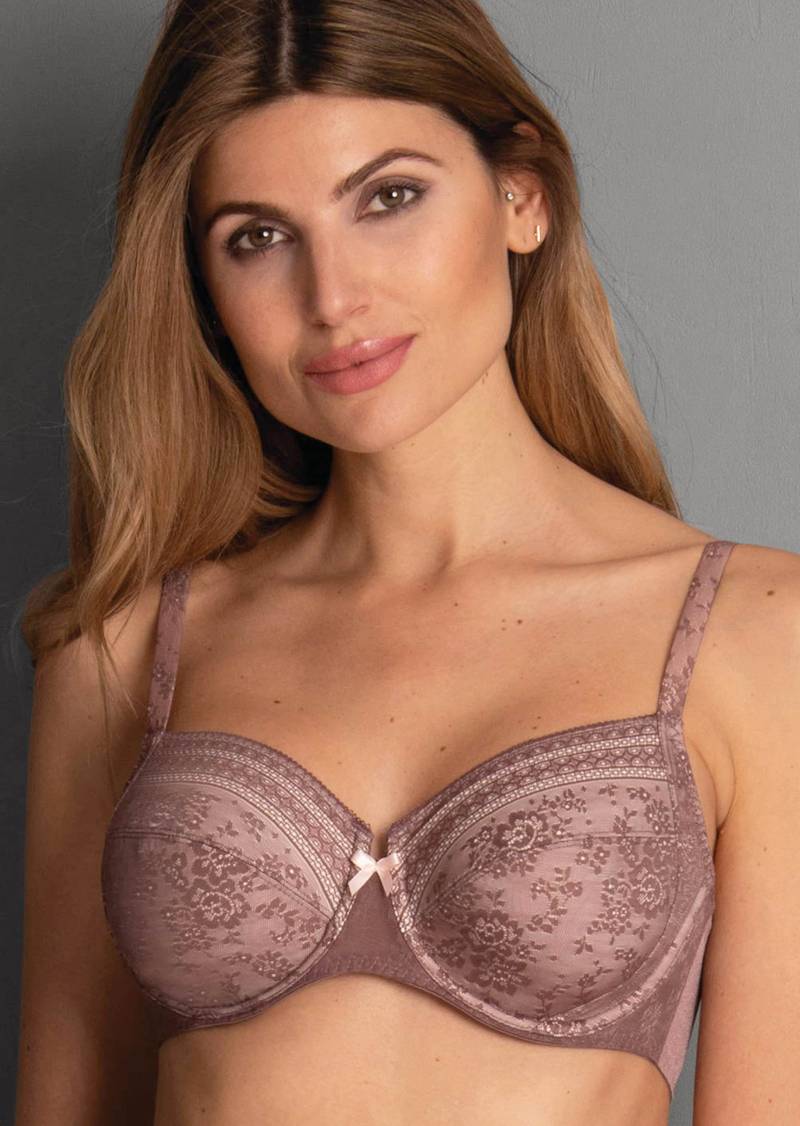 Bügel-BH mit Spitze - altrosé - Gr. 95 D von Goldner Fashion von Goldner Fashion