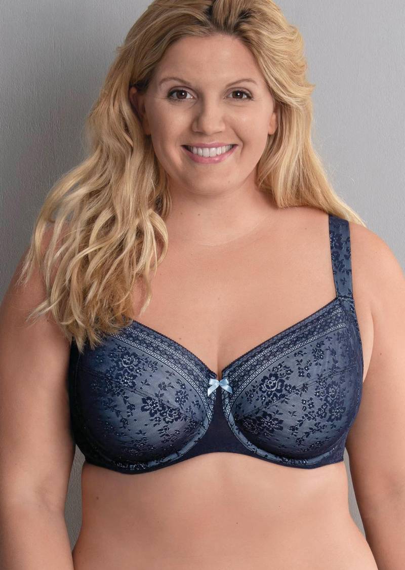 Bügel-BH mit Spitze - marine - Gr. 85 C von Goldner Fashion von Goldner Fashion