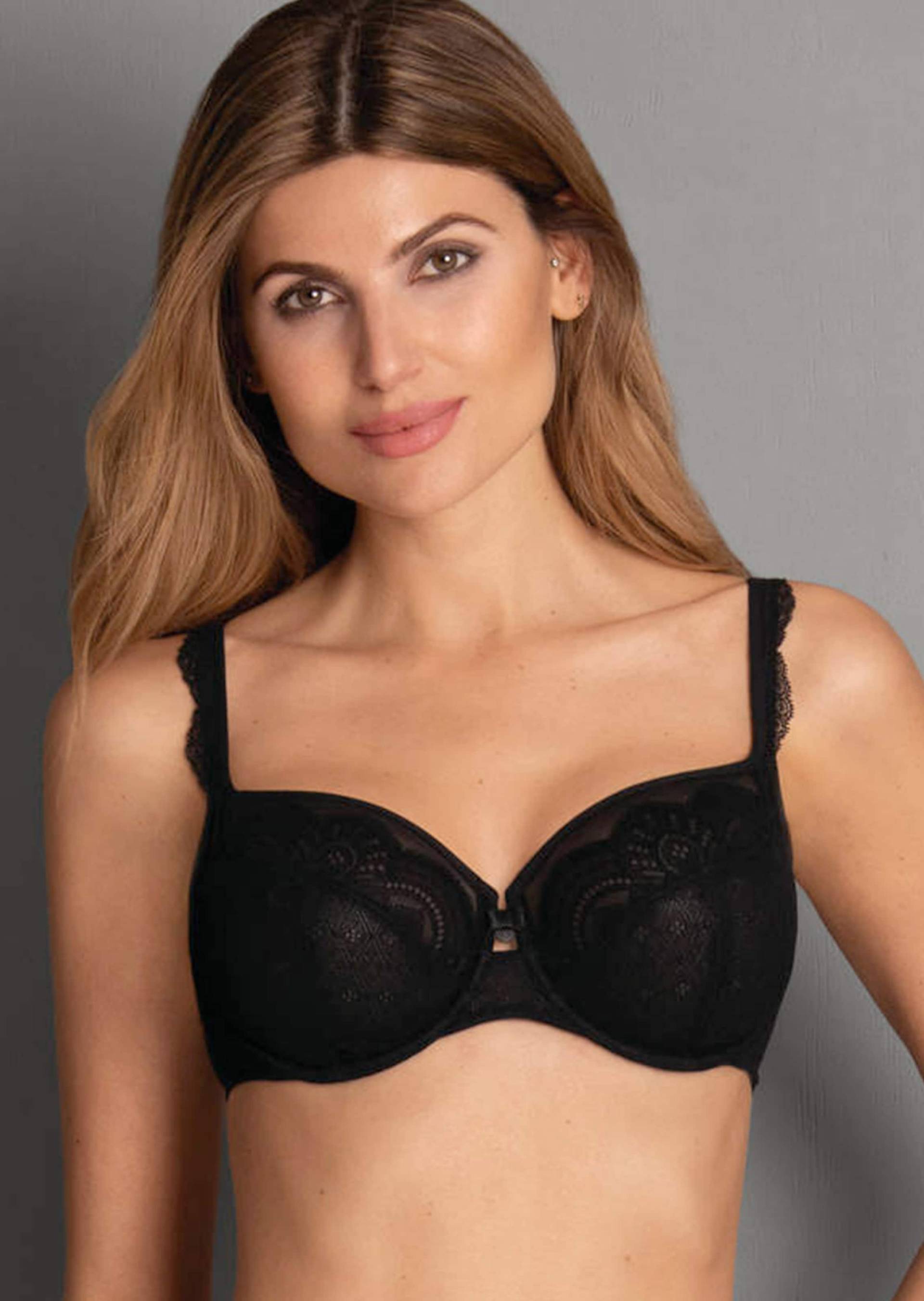 Bügel-BH mit Spitze - schwarz - Gr. 80 C von Goldner Fashion von Goldner Fashion