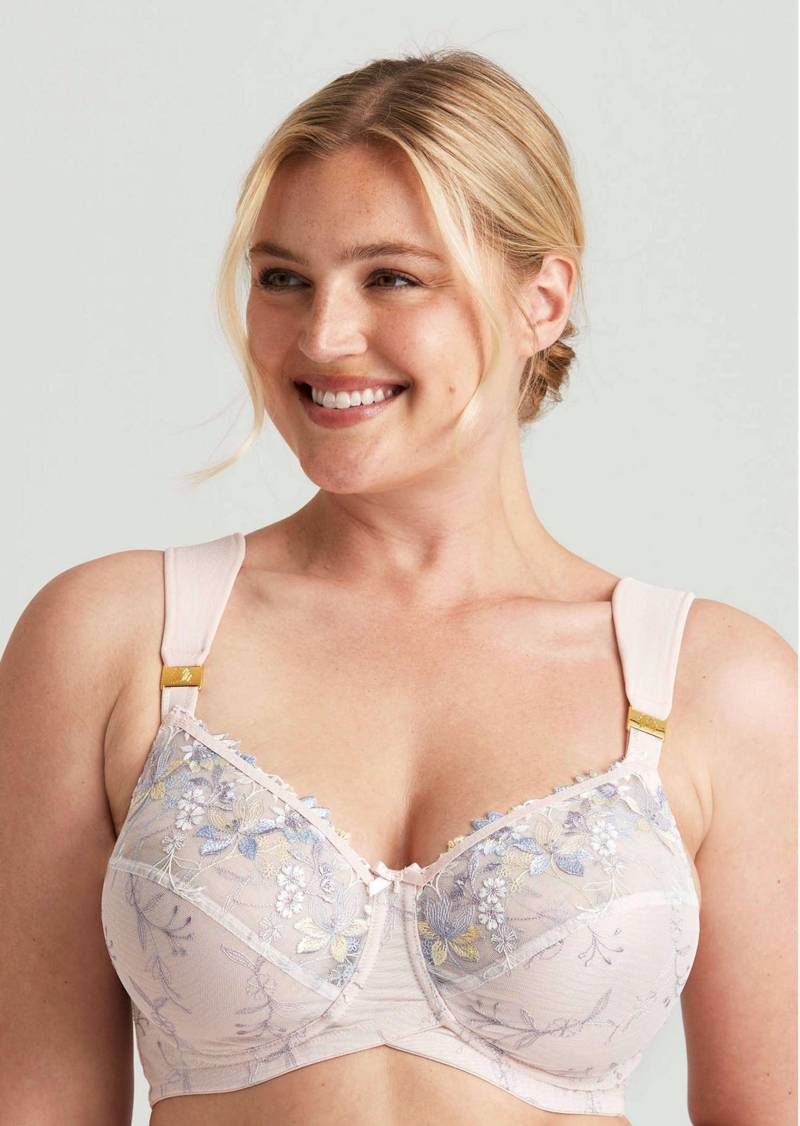 Bügel-BH mit edler Stickerei - champagner - Gr. 95 C von Goldner Fashion von Goldner Fashion