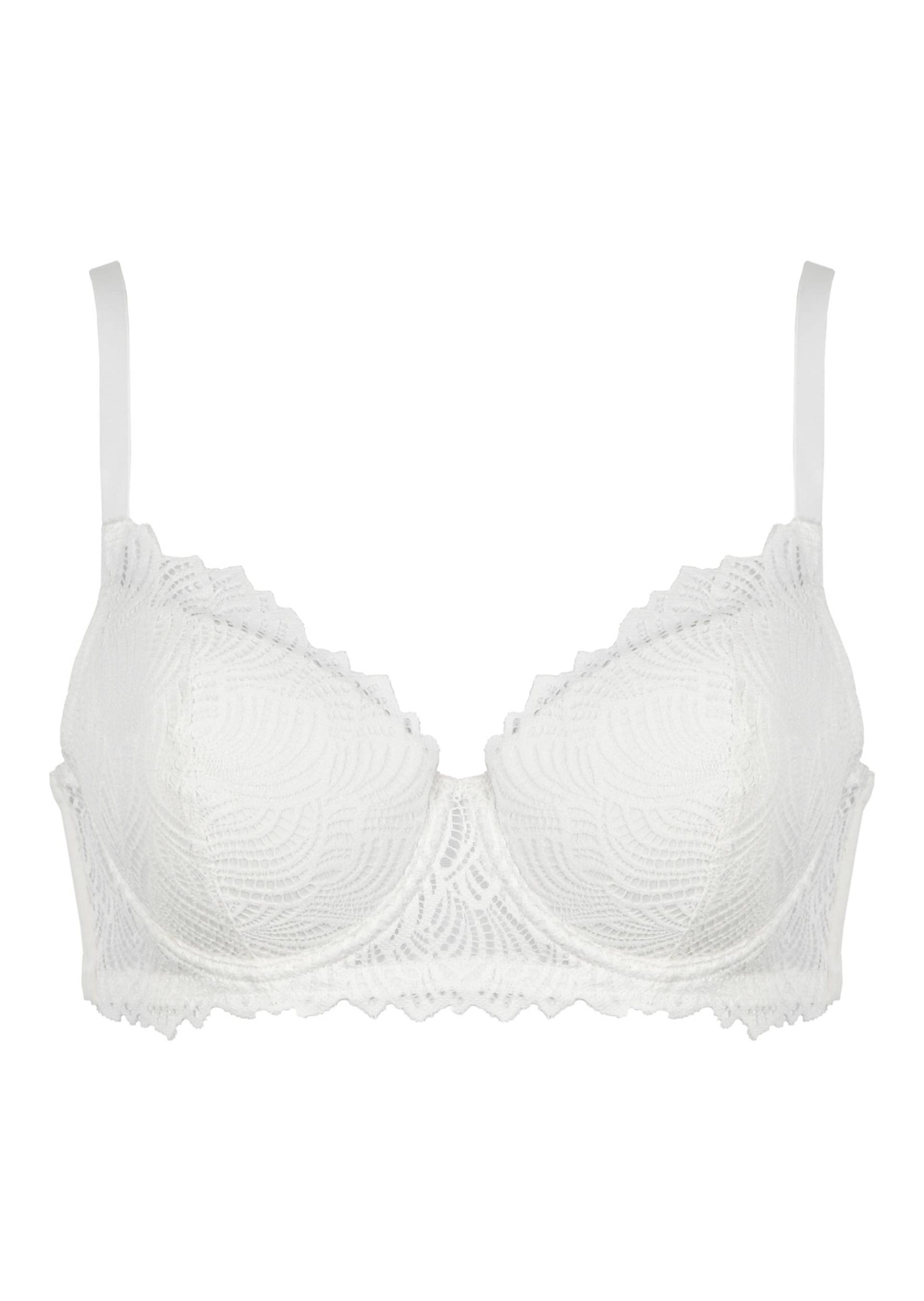 Bügel-BH mit gepolsterten Schalen und Spitze - champagner - Gr. 90 D von Goldner Fashion von Goldner Fashion