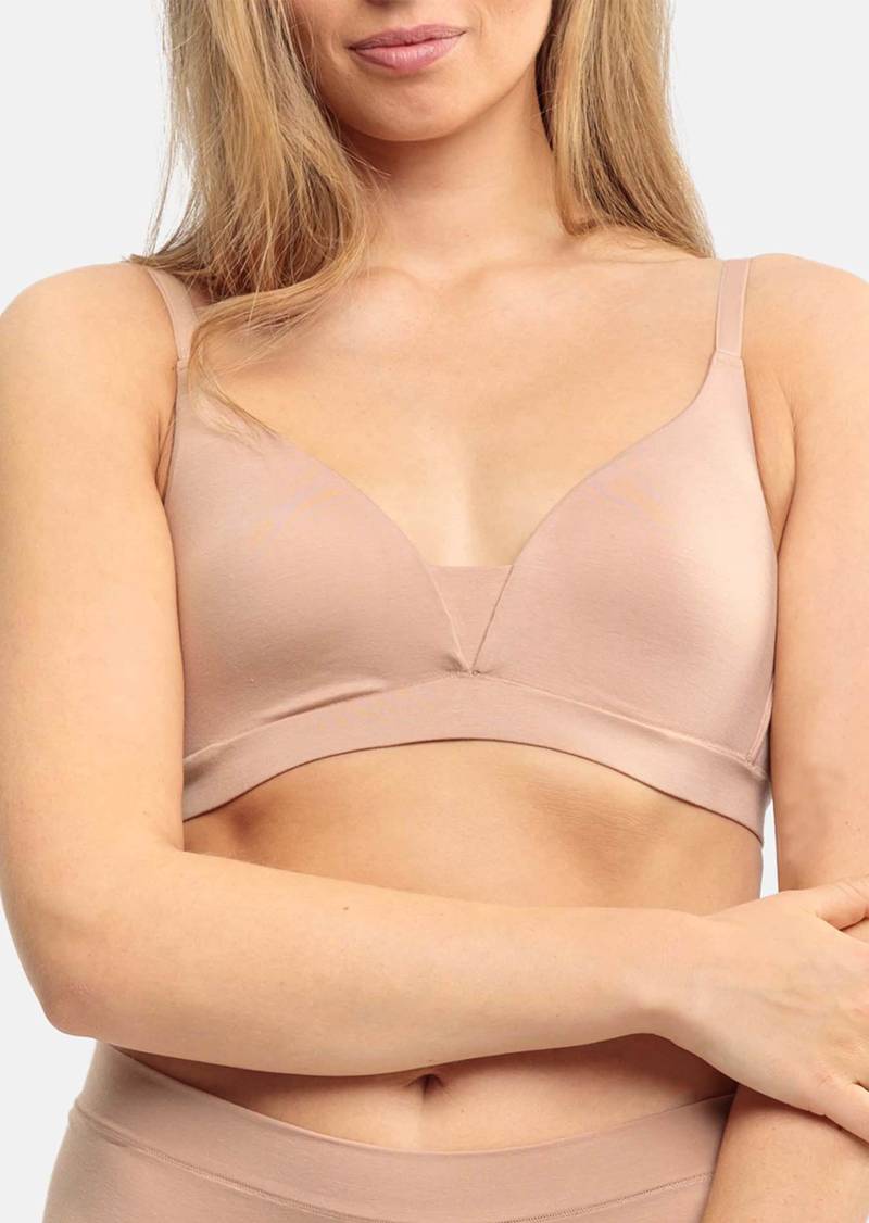 Bügelloser BH mit Softschalen - caramel - Gr. 90 C von Goldner Fashion von Goldner Fashion