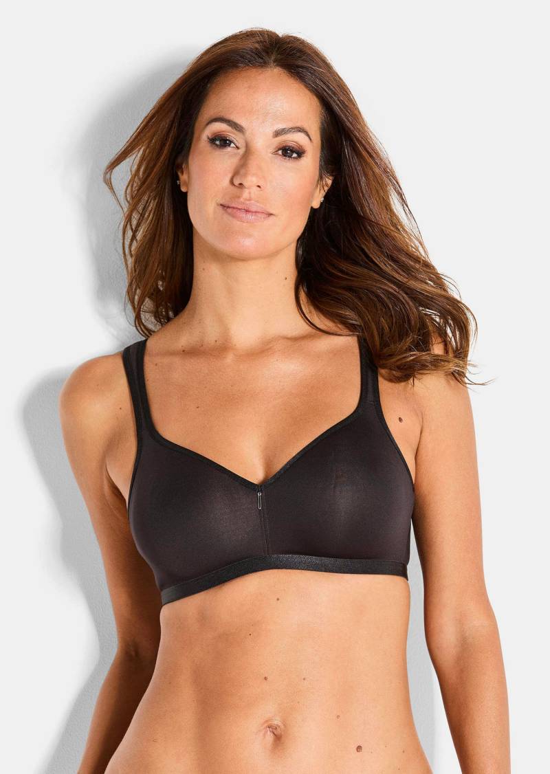 Bügelloser BH mit gemoldeten Cups - schwarz - Gr. 95 B von Goldner Fashion von Goldner Fashion