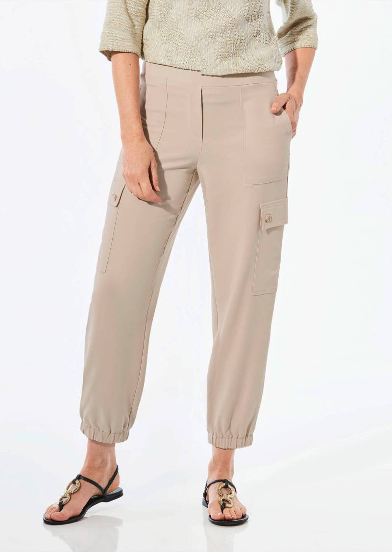Cargohose SARA mit Taschen - beige - Gr. 24 von Goldner Fashion von Goldner Fashion