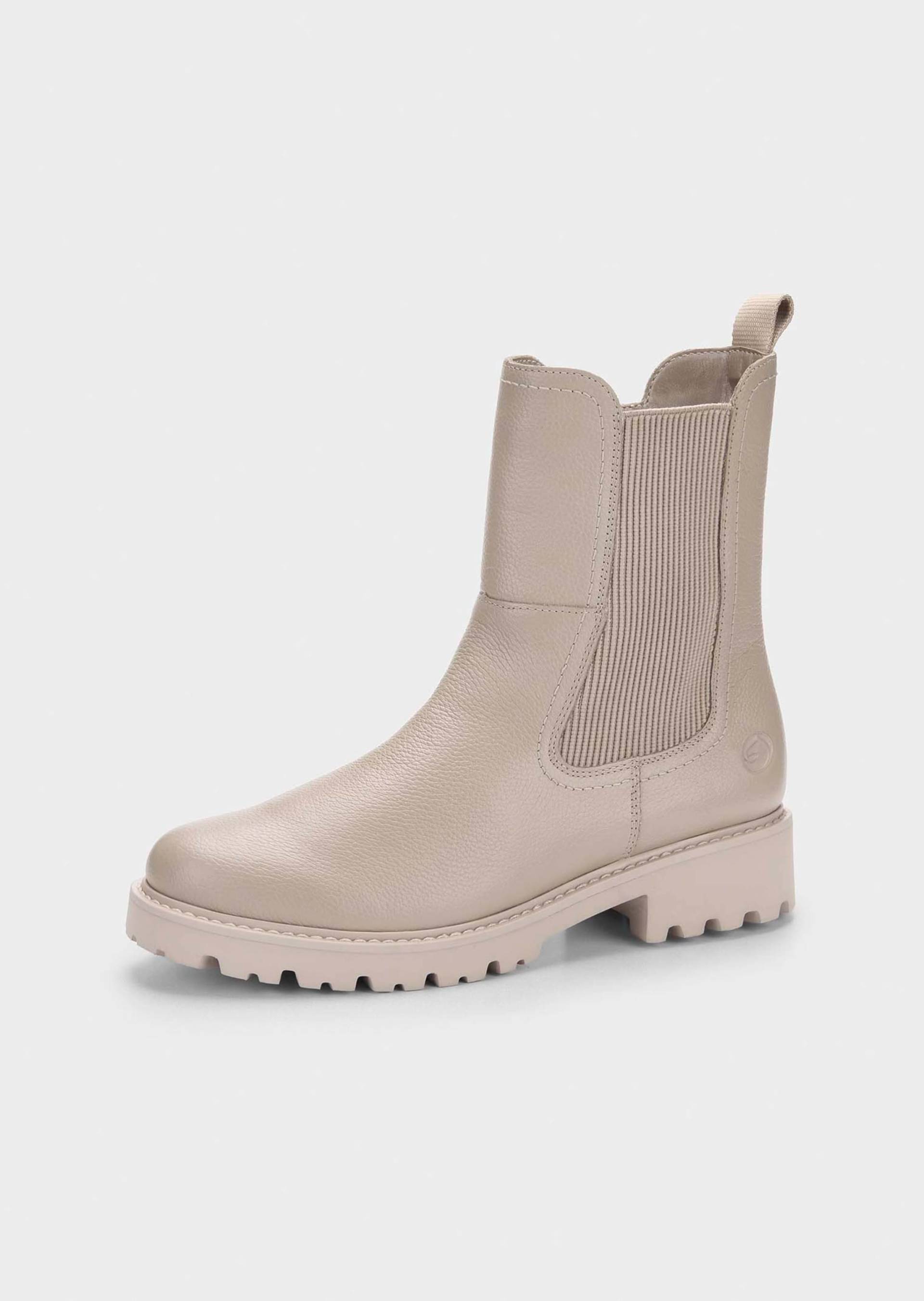 Chelsea Boots mit hohem Schaft - stein - Gr. 36 von Goldner Fashion von Goldner Fashion