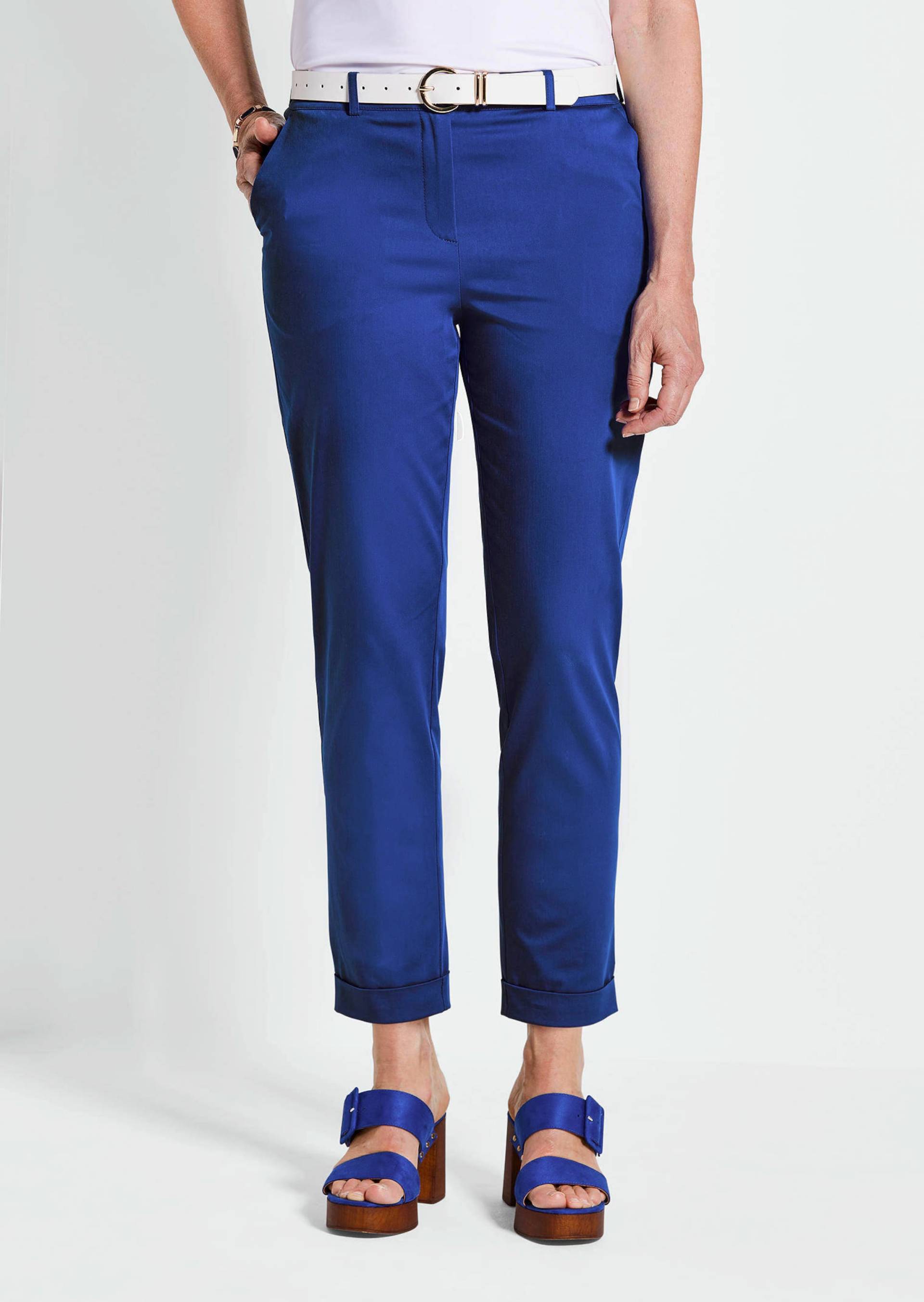 Chinohose LOUISA - royalblau - Gr. 245 von Goldner Fashion von Goldner Fashion