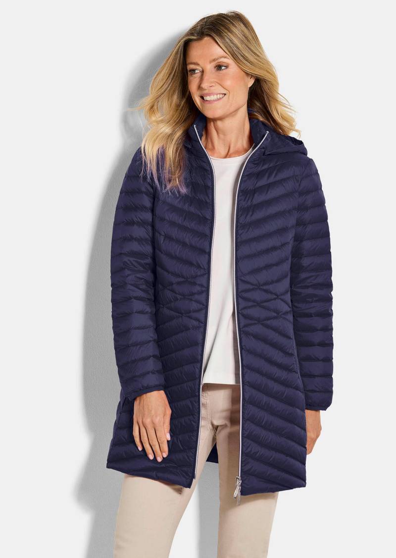 Daunenmantel mit femininer Steppung - marine - Gr. 22 von Goldner Fashion von Goldner Fashion