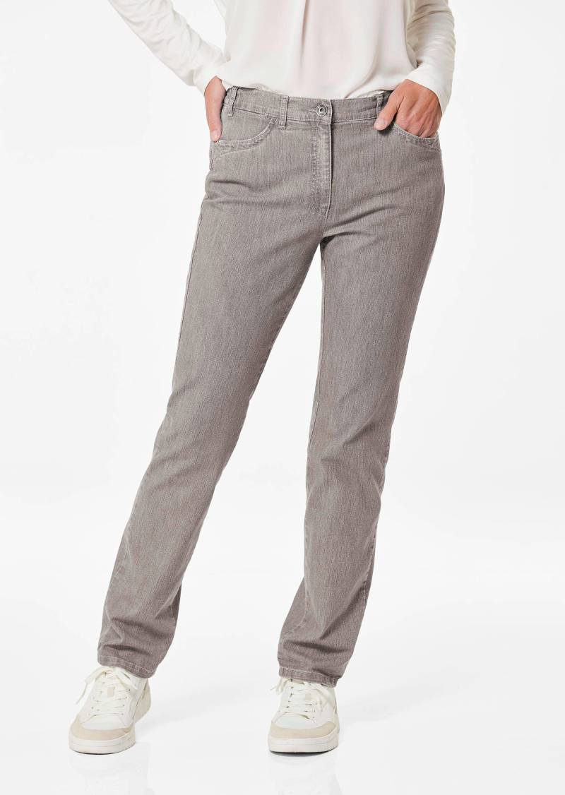 Jeans LOUISA mit Stickerei - beige - Gr. 56 von Goldner Fashion von Goldner Fashion