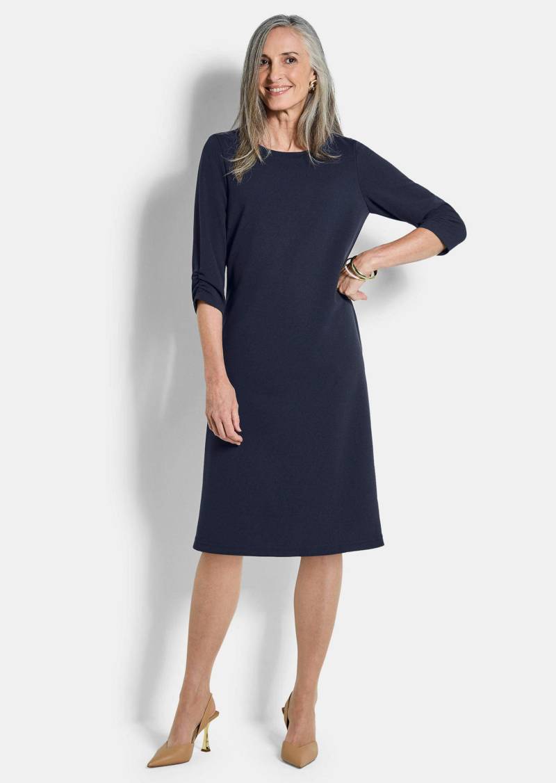 Elegantes Kleid mit gerafften Ärmeln - marine - Gr. 20 von Goldner Fashion von Goldner Fashion