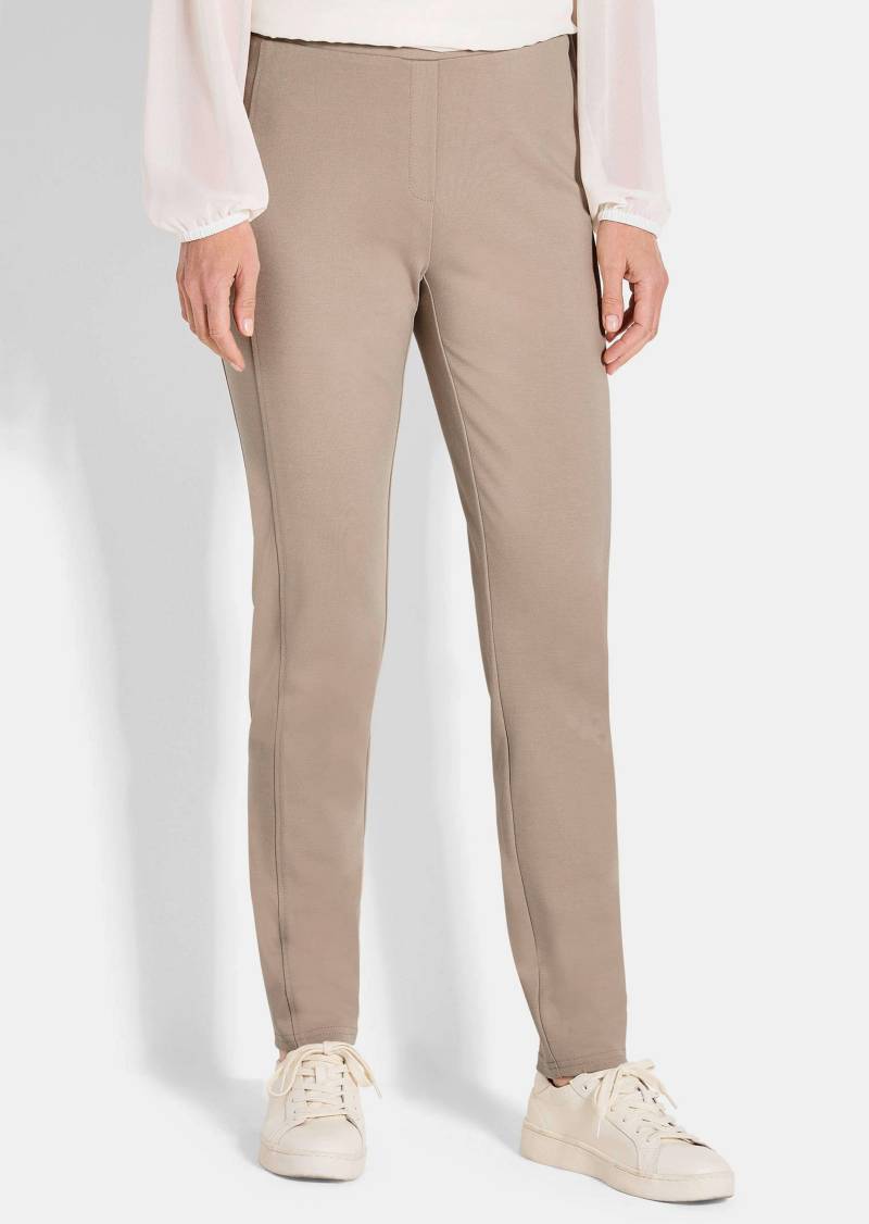 Extra schmale Jerseyhose BELLA mit Schlupfbund - beige - Gr. 205 von Goldner Fashion von Goldner Fashion