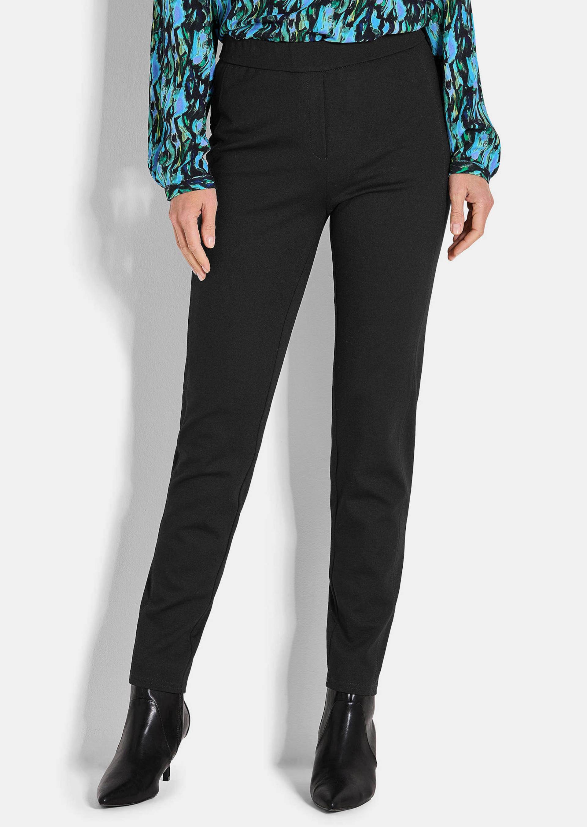 Extra schmale Jerseyhose BELLA mit Schlupfbund - schwarz - Gr. 225 von Goldner Fashion von Goldner Fashion