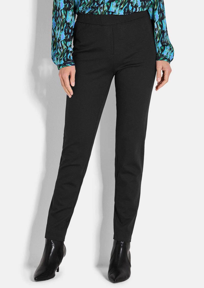 Extra schmale Jerseyhose BELLA mit Schlupfbund - schwarz - Gr. 50 von Goldner Fashion von Goldner Fashion