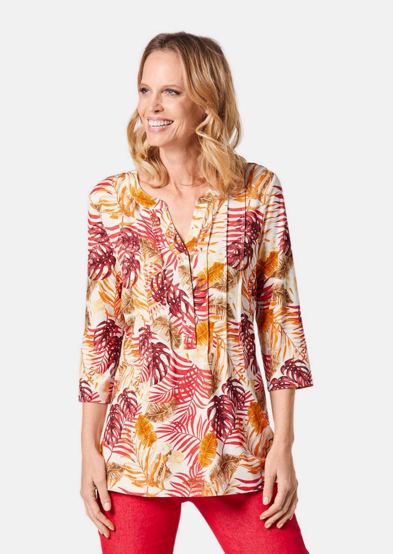 Figurschmeichelndes Drucktunika-Shirt - rot / orange / gemustert - Gr. 42 von Goldner Fashion Figurschmeichelndes Drucktunika-Shirt - rot / orange / gemustert - Gr. 42 von Goldner Fashion von Goldner Fashion