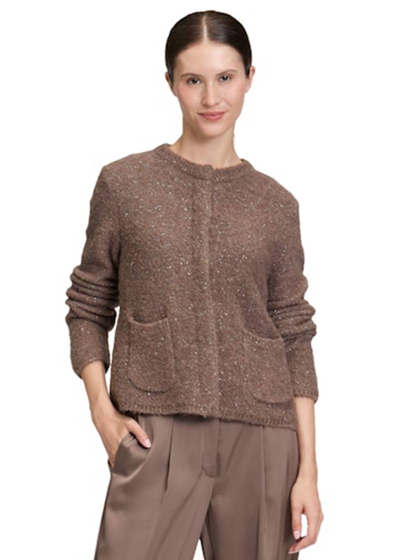 Flauschiger Cardigan mit Glitzergarn - melange - Gr. 48 von Goldner Fashion von Goldner Fashion