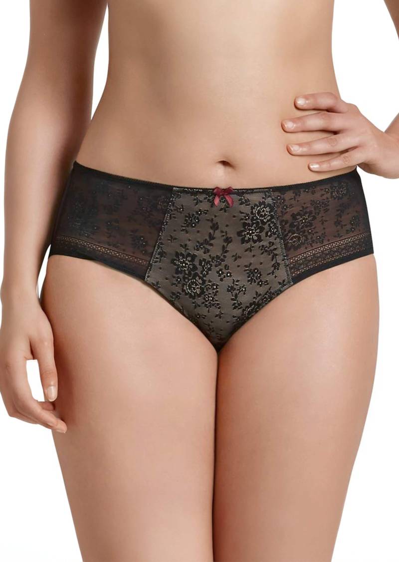 Formender Taillenslip mit Spitzeneinsatz - schwarz - Gr. 46 von Goldner Fashion von Goldner Fashion