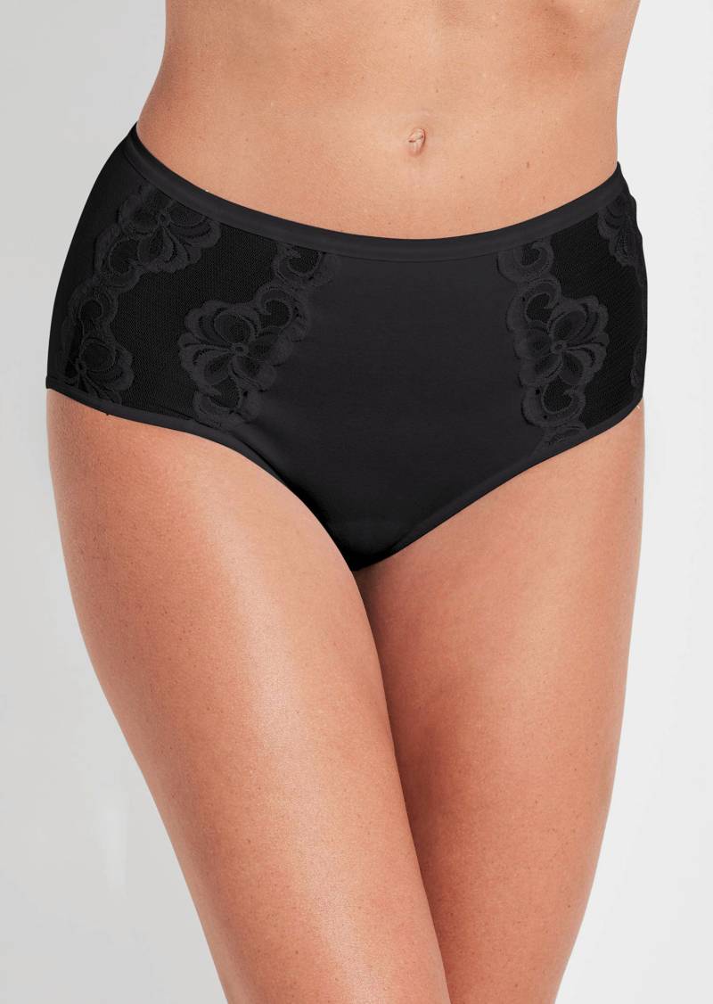 Formender Taillenslip mit Spitzeneinsatz - schwarz - Gr. 48 von Goldner Fashion von Goldner Fashion