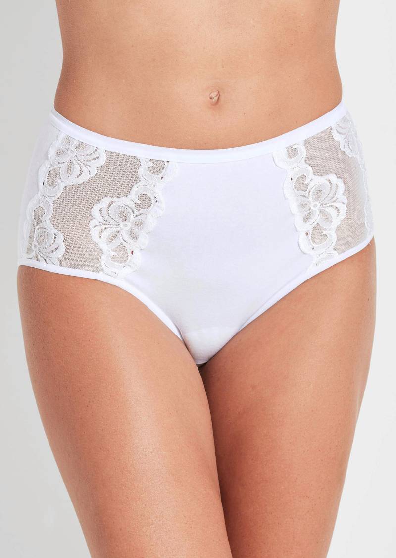 Formender Taillenslip mit Spitzeneinsatz - weiß - Gr. 38 von Goldner Fashion von Goldner Fashion