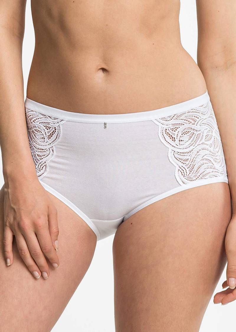 Formender Taillenslip mit Spitzeneinsatz - weiß - Gr. 46 von Goldner Fashion von Goldner Fashion