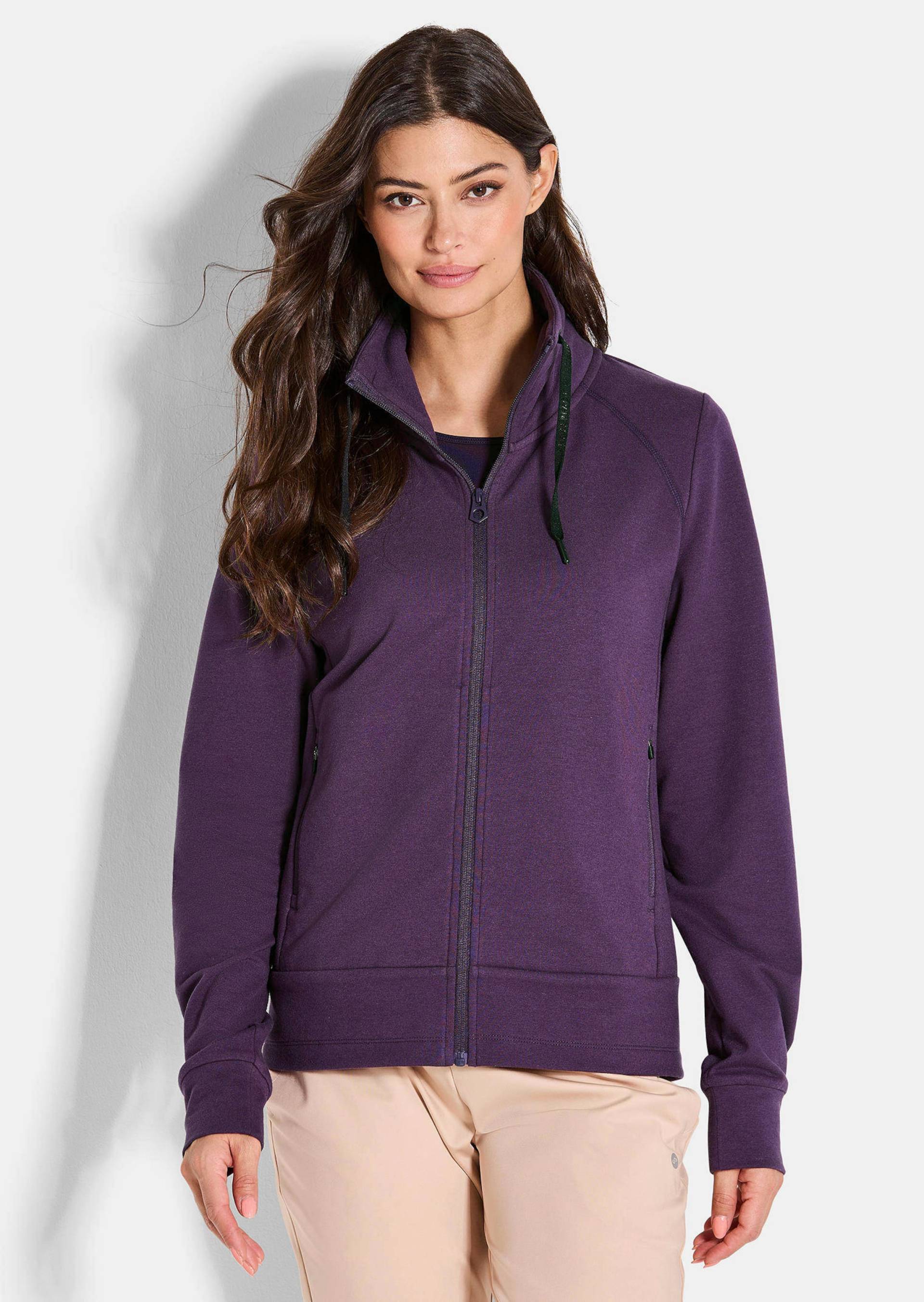 Freizeitjacke in Sweat-Qualität - lila - Gr. XS von Goldner Fashion Freizeitjacke in Sweat-Qualität - lila - Gr. XS von Goldner Fashion von Goldner Fashion