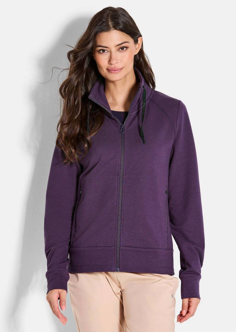 Freizeitjacke in Sweat-Qualität - lila - Gr. XS von Goldner Fashion von Goldner Fashion